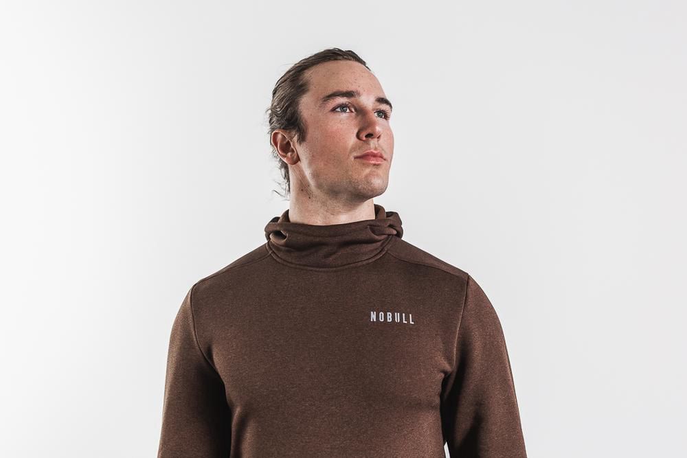 NOBULL Performance Pullover Kapüşonlu Sweatshirt Erkek - Kahverengi - Turkiye (OLS-637054)